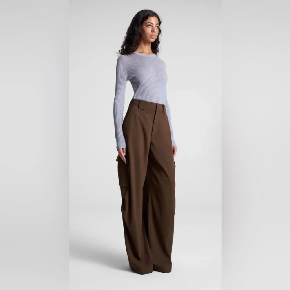 NWT A.L.C. ALC Brie Cargo Pant in Sycamore Brown Sz 2 $495 - Picture 3 of 9